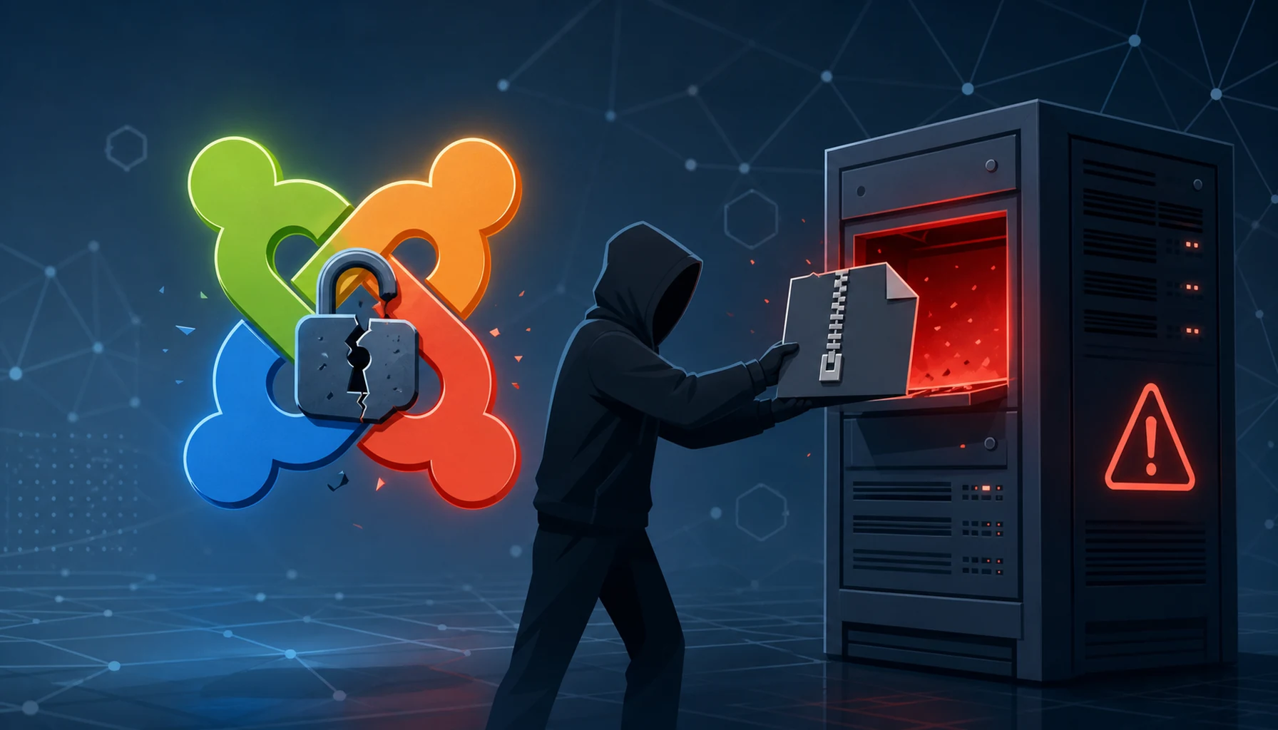 Joomla JCE editor CVE-2026-48907 unauthenticated web shell upload via profile import