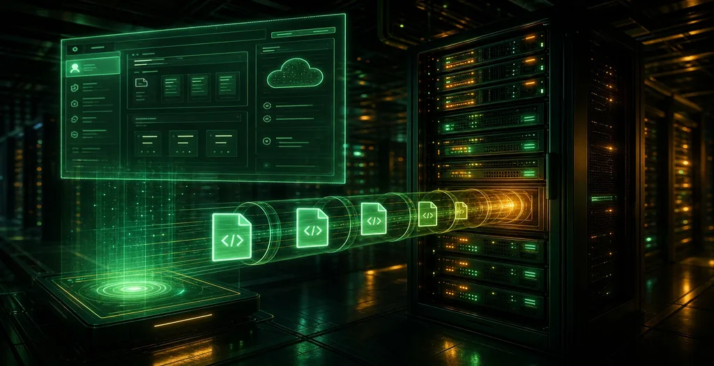 Linux servers in a neon-lit server room CentOS 7 EOL and Plesk migration