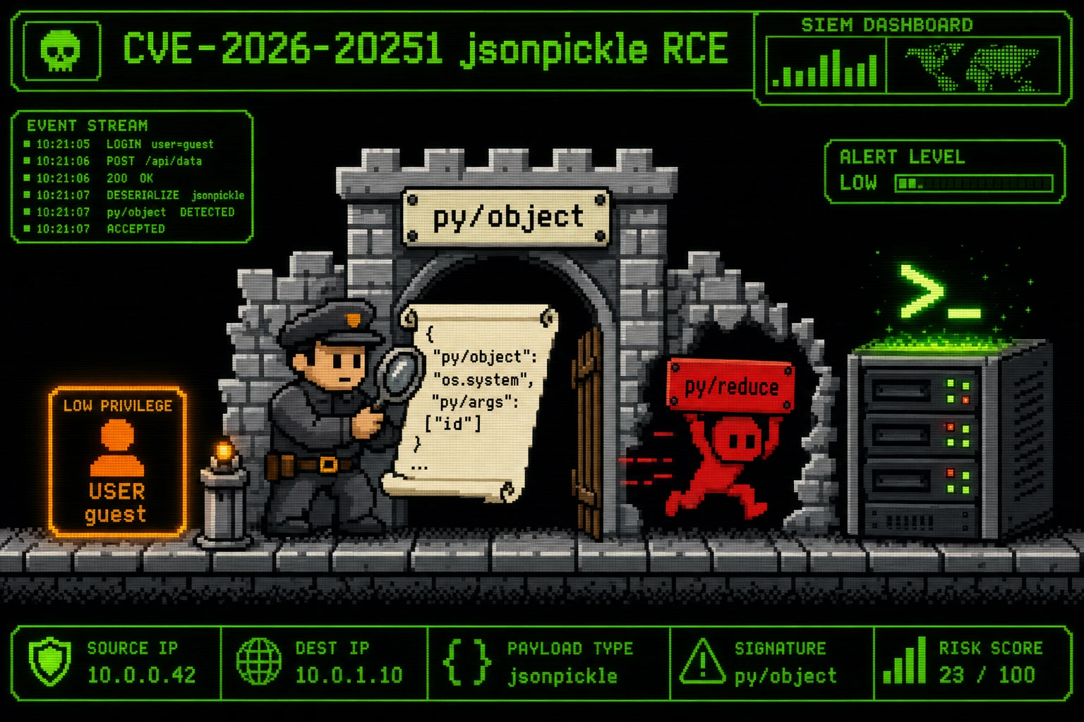 Splunk Secure Gateway CVE-2026-20251 jsonpickle py reduce deserialization RCE from low-privilege account