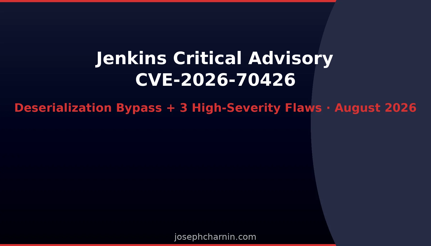 Jenkins critical security advisory August 2026 CVE-2026-70426 deserialization bypass Remoting library