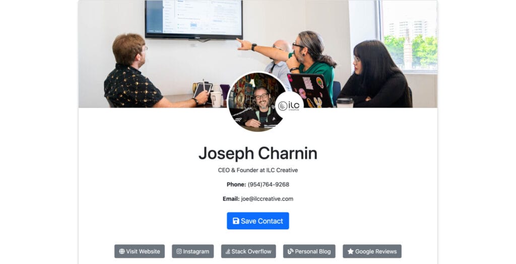 Building my own digital business card: a journey from popl to customization 2 Joseph charnin popl alternative